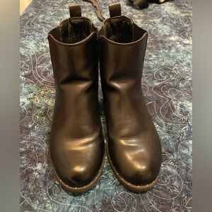 Kohl's Black Leather Ankle Boots